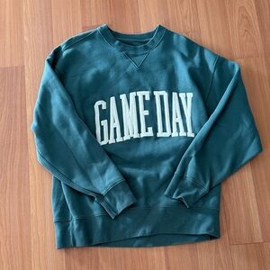 Abercrombie & Fitch soft green 'Game Day' Sweatshirt